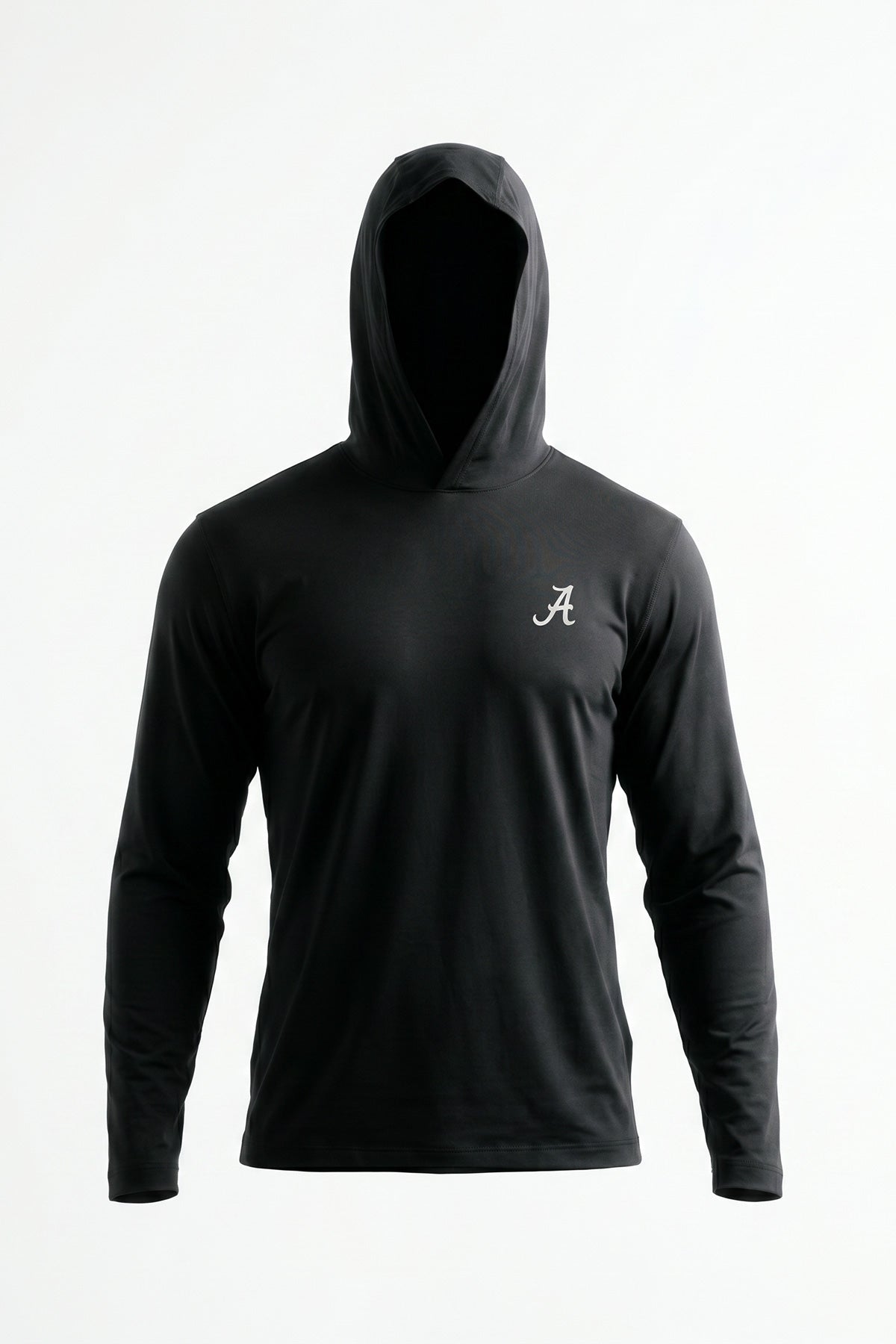 Logo Flex Form Hoodie Mens in Black