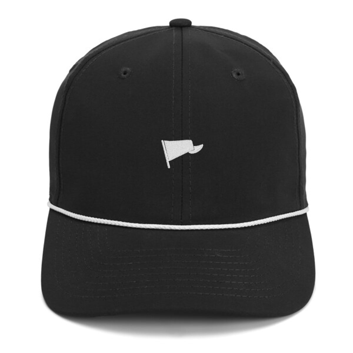 Pennant Rope Hat | Black with White