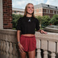Logo Cloud Knit Boxy Crop in Black
