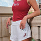 BAMA 2x1 Luxe Rib Tank in Crimson