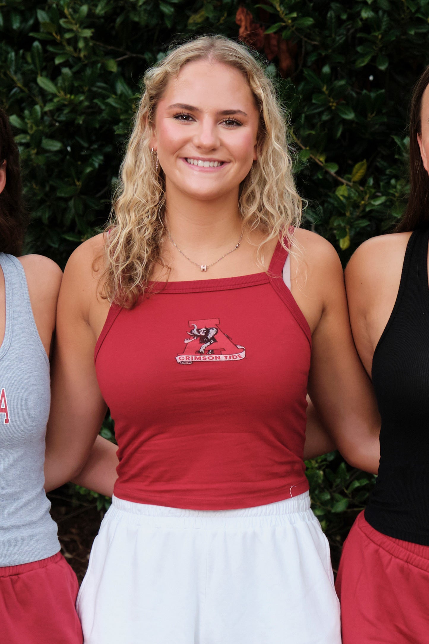Vintage Logo Cloud Knit Spaghetti Tank in Crimson