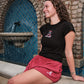 Vintage Logo Cloud Knit Baby Tee in Black
