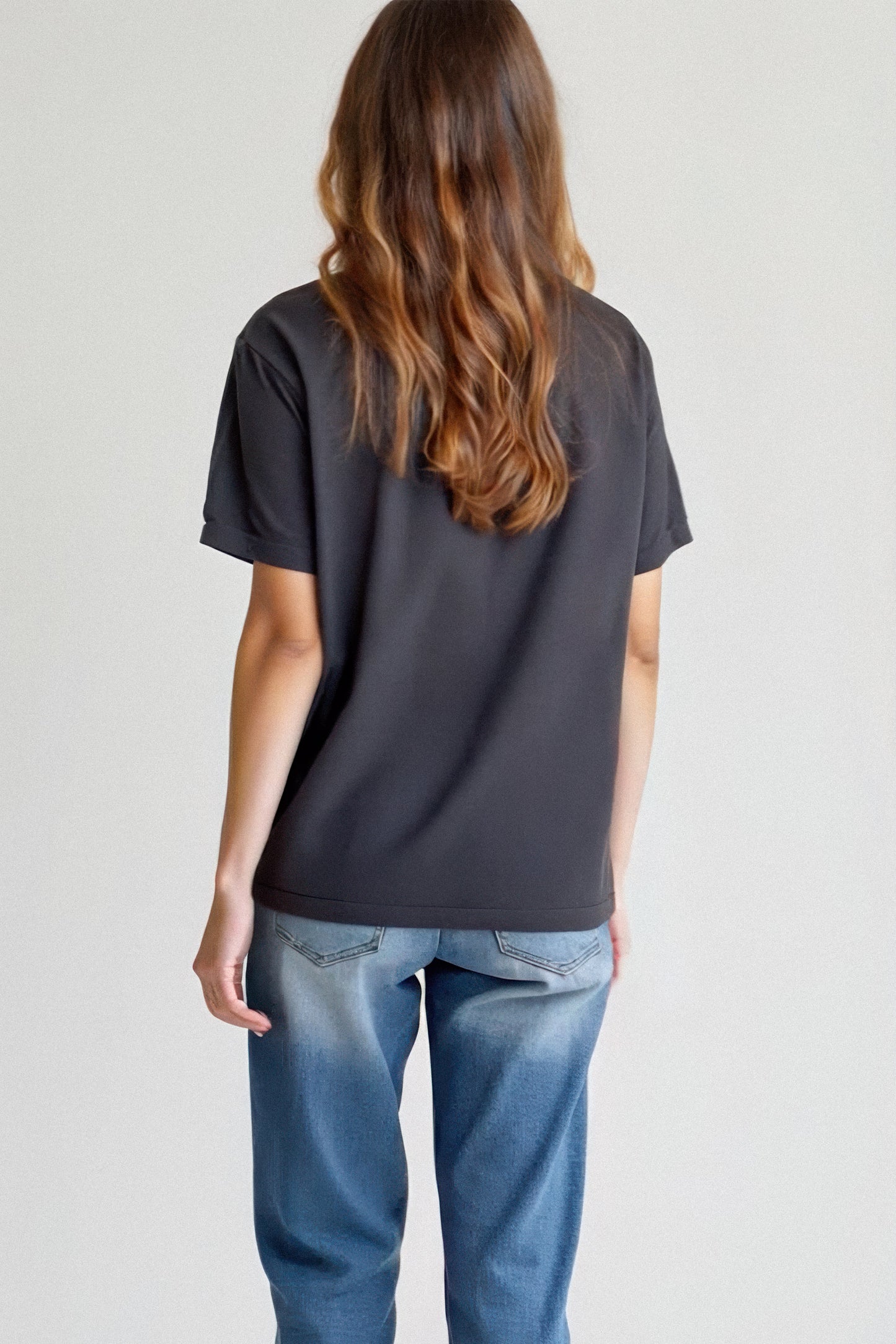 Mini Logo Butter Soft Classic Boxy Tee in Black