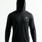 Logo Flex Form Hoodie Mens in Black