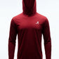 Logo Flex Form Hoodie Mens in Crimson