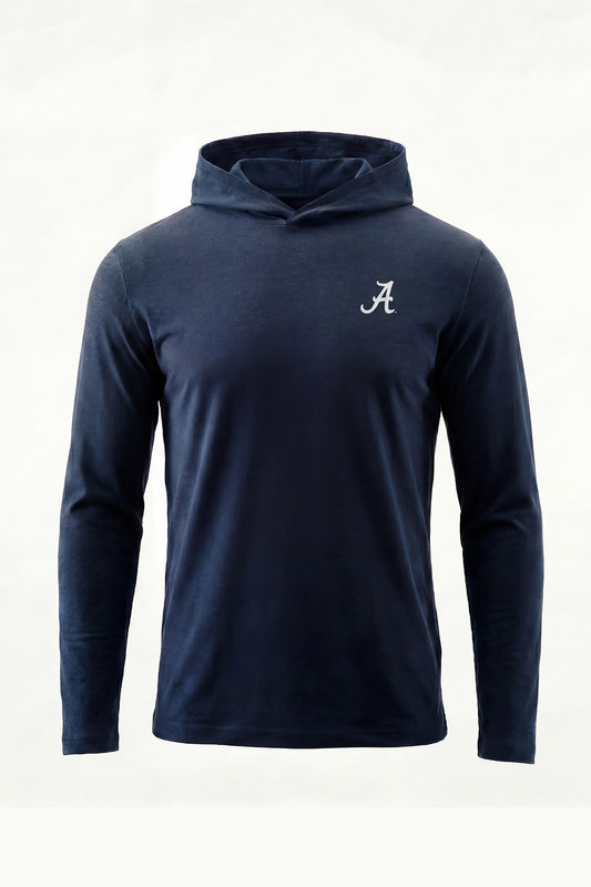 Logo Flex Form Hoodie Mens in Navy