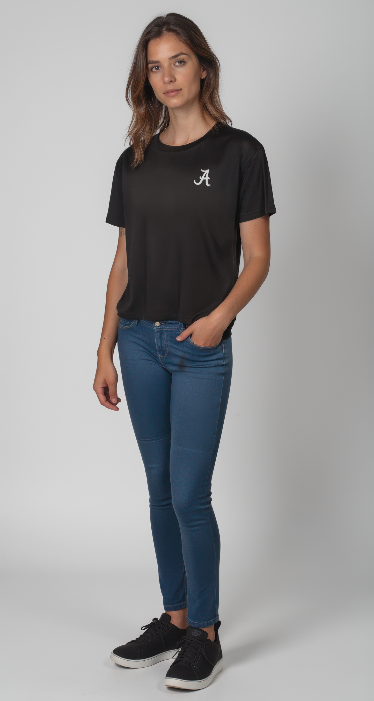 Logo Butter Soft Classic Boxy Tee in Black