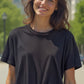 Mini Logo Butter Soft Classic Boxy Tee in Black