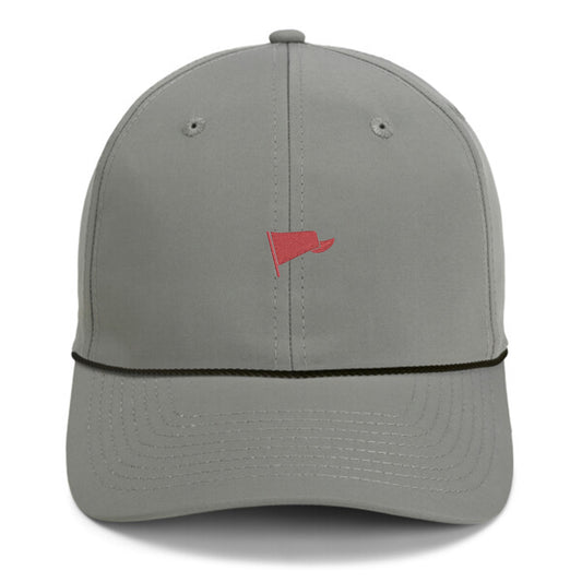 Pennant Rope Hat | Grey with Crimson