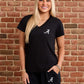 Logo Butter Soft V-Neck in Black