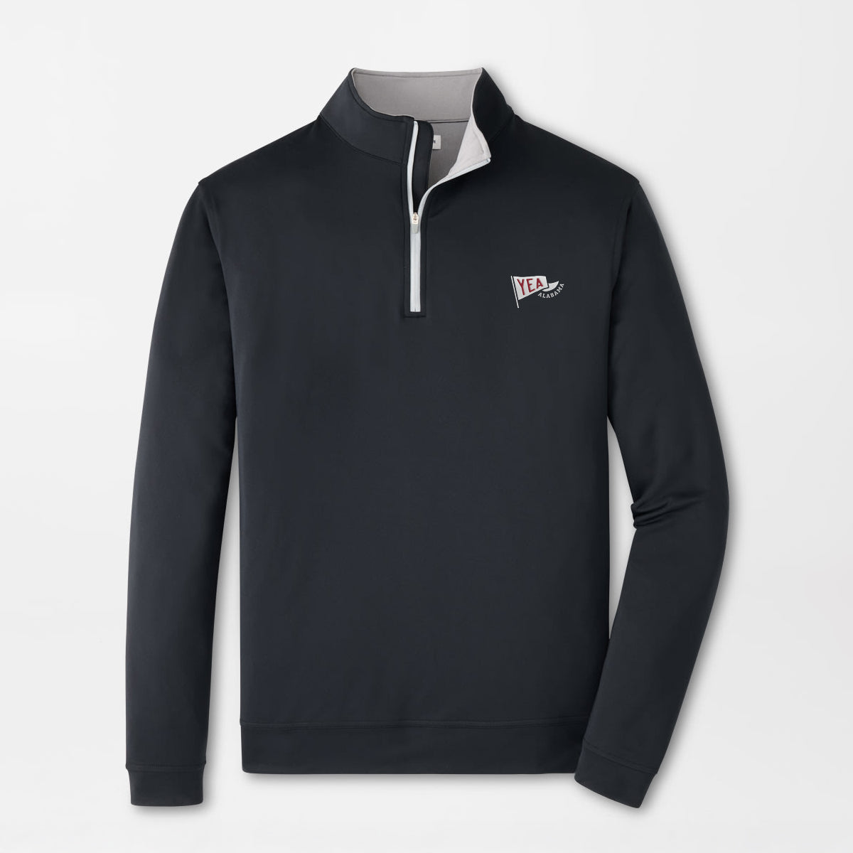 Perth Performance Quarter Zip Black - Yea Alabama Pennant