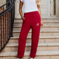 Logo Softest Fleece Jogger in Crimson