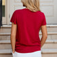 Logo Butter Soft Crew in Crimson