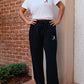 Logo Softest Fleece Straight Leg Sweatpant in Black