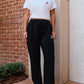 Logo Softest Fleece Straight Leg Sweatpant in Black