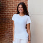 Mini Logo Butter Soft Crew in White