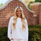 Mini Bama Softest Fleece Crewneck in White