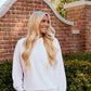 Mini Bama Softest Fleece Crewneck in White