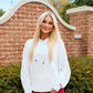 Mini Bama Softest Fleece Hoodie in White