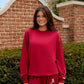 Mini Bama Softest Fleece Crewneck in Crimson