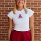 Vintage Logo Cloud Knit Baby Tee in White