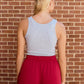 BAMA 2x1 Luxe Rib Tank in Heather Grey