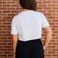 Logo Cloud Knit Boxy Crop in White