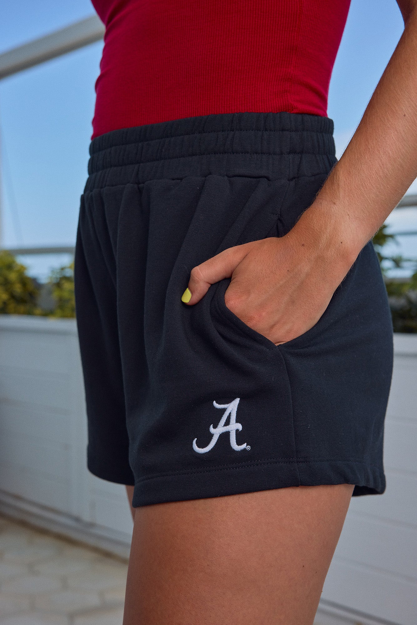 Logo Softest Fleece Short in Black